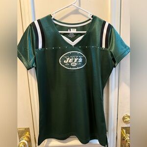 New New York Jets NFL Team Apparel Rhinestoned Jersey